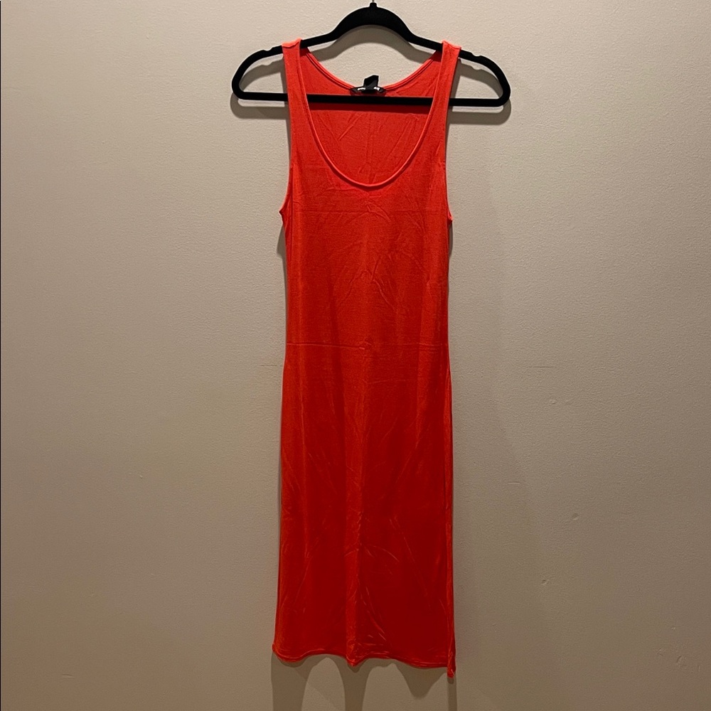 H&M Bright Orange Midi Dress